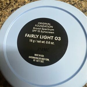 Bare minerals powder foundation  in Fairly light 03. New, unopened.